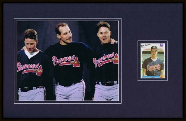 Tom Glavine Framed ORIGINAL 1988 Topps Rookie Card & Photo Set Braves