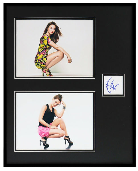 Leighton Meester Signed Framed 16x20 Photo Set Gossip Girl