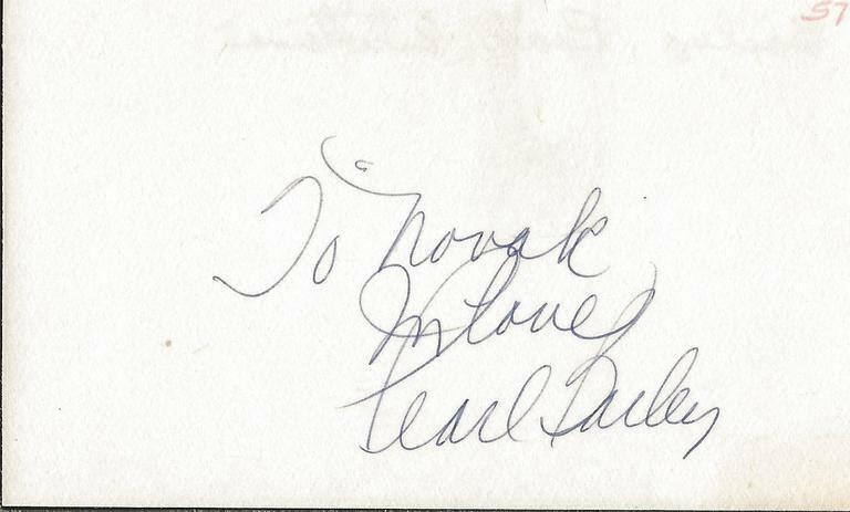 Pearl Bailey Signed 3x5 Index C