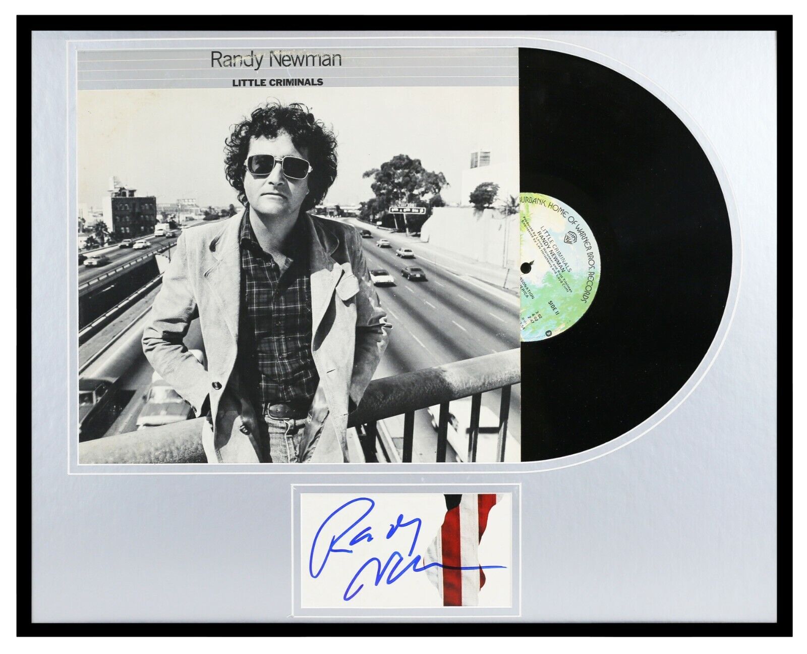 Randy Newman Signed Framed 1977 Little Criminals Record Album Display B