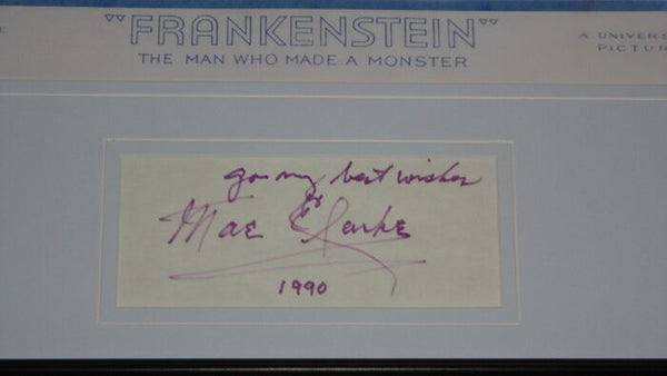 Mae Clarke Signed Framed 16x20 Frankenstein Poster Display 