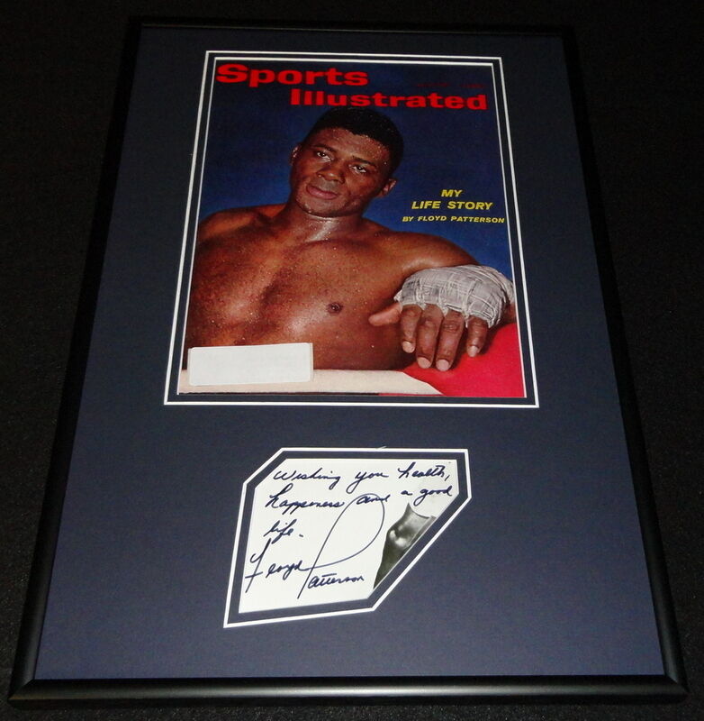 Floyd Patterson Signed Framed 1962 Sports Illustrated Cover Display 