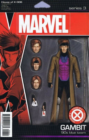 House of X #6 ORIGINAL Vintage 2017 Marvel Comics JTC Gambit Action Figure Cover