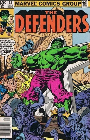 Defenders #81 ORIGINAL Vintage 1980 Marvel Comics Hulk Dr Strange Sub Mariner