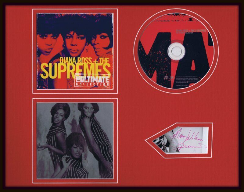 Mary Wilson Signed Framed Supremes CD & Photo Display