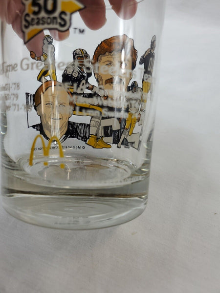 VINTAGE 1982 McDonald's Steelers 50 Years Glass Lynn Swann Mike Webster