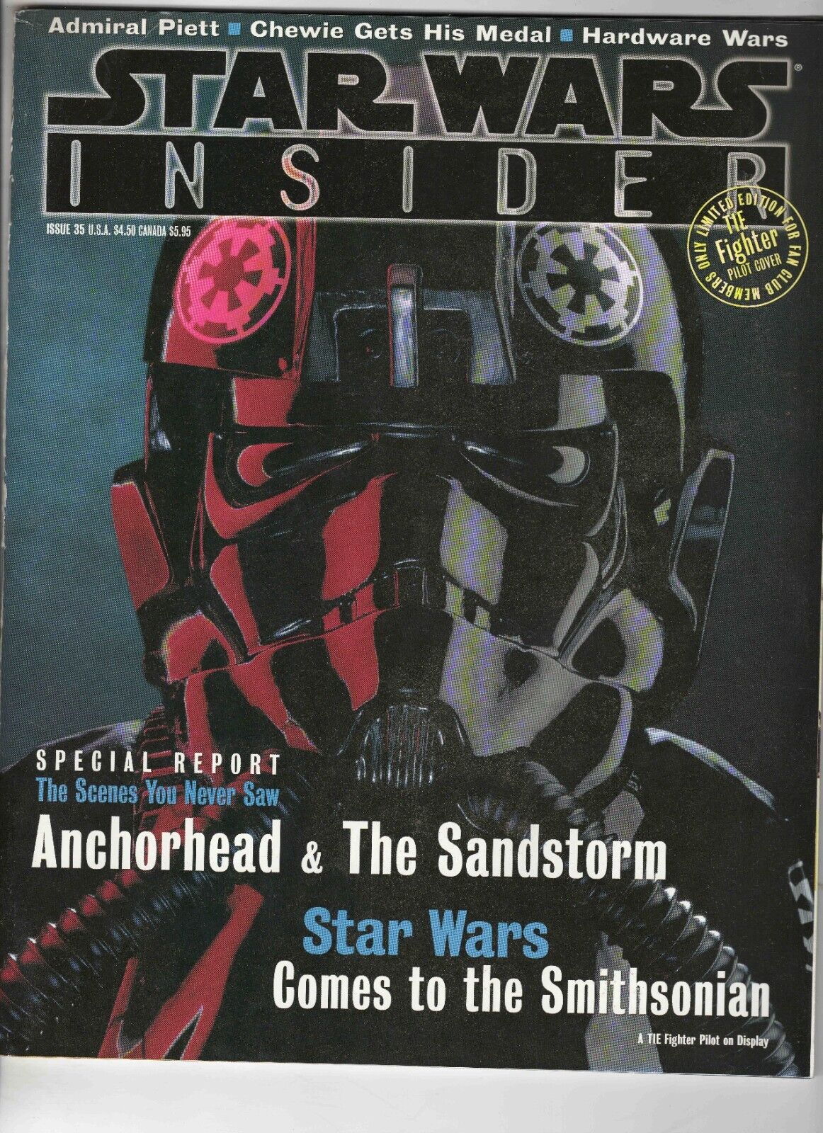 VINTAGE 1997 Star Wars Insider Magazine #35 Tie Fighter