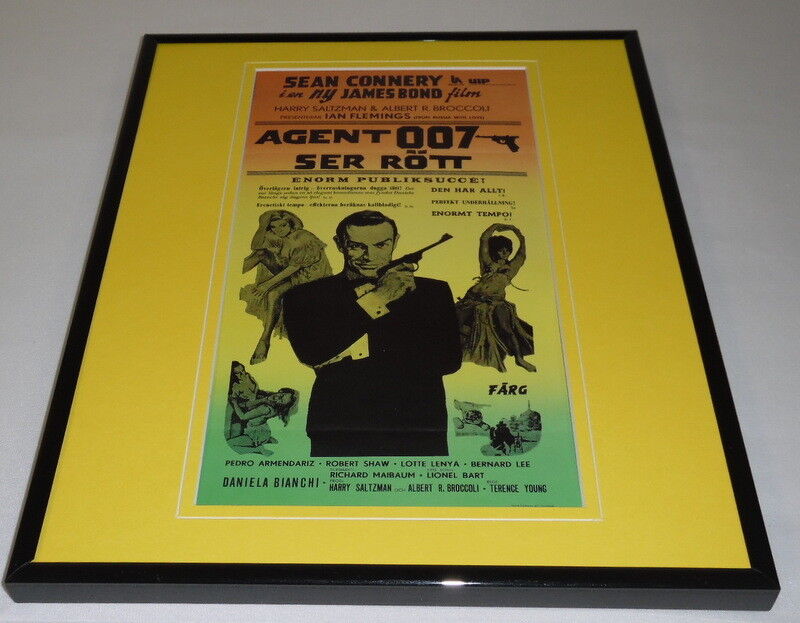 From Russia With Love James Bond Swedish Framed 11x14 Repro Poster Display 