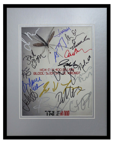 True Blood Cast Signed Framed 11x14 Photo Display AW 19 Signatures Nelsan Ellis