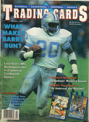 VINTAGE Oct 1993 Trading Cards Magazine Barry Sanders