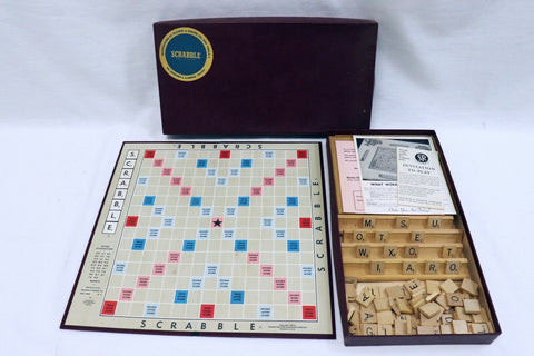 ORIGINAL Vintage 1953 Selchow + Righter Scrabble Board Game  