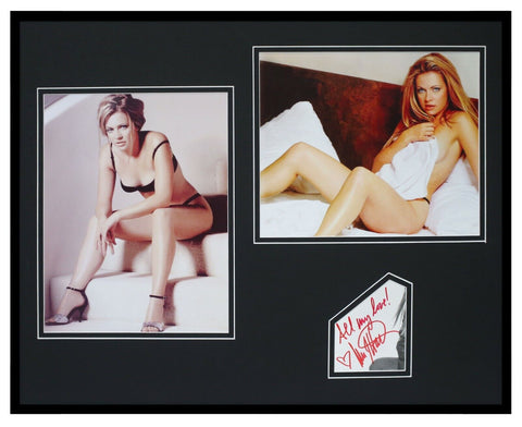 Melissa Joan Hart Signed Framed 16x20 Lingerie Photo Set JSA Sabrina