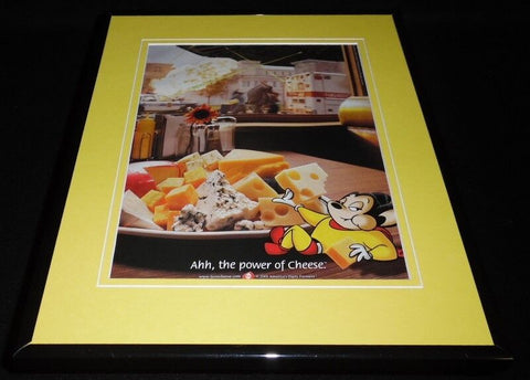 Mighty Mouse 2001 Power of Cheese Framed 11x14 ORIGINAL Vintage Advertisement 