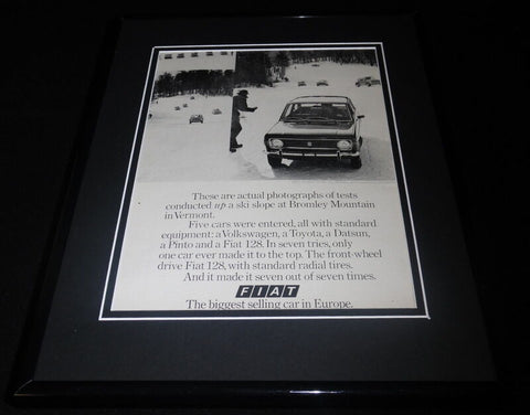 1973 Fiat 128 Framed 11x14 ORIGINAL Vintage Advertisement