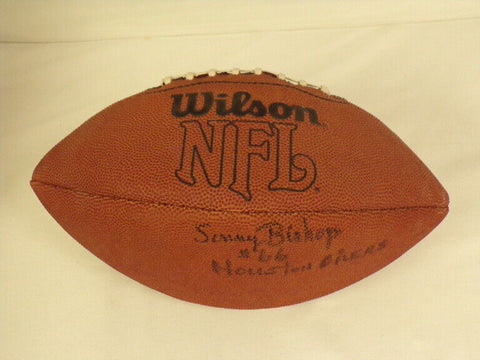 Sonny Bishop Signed Full Size Wilson NFL Football Oilers '62 Texans Fresno State