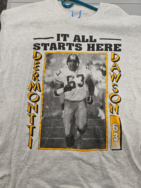 VINTAGE Steelers Dermontti Dawson All Starts Here T-shirt XL