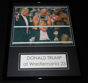 Donald Trump at Wrestlemania 23 Framed 11x14 Photo Display 