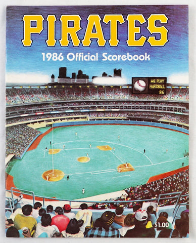 July 1986 SF Giants @ Pittsburgh Pirates Scorebook Unscored Barry Bonds Rookie