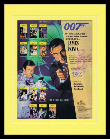 007 James Bond 1989 Framed 11x14 ORIGINAL Vintage Advertisement Sean Connery