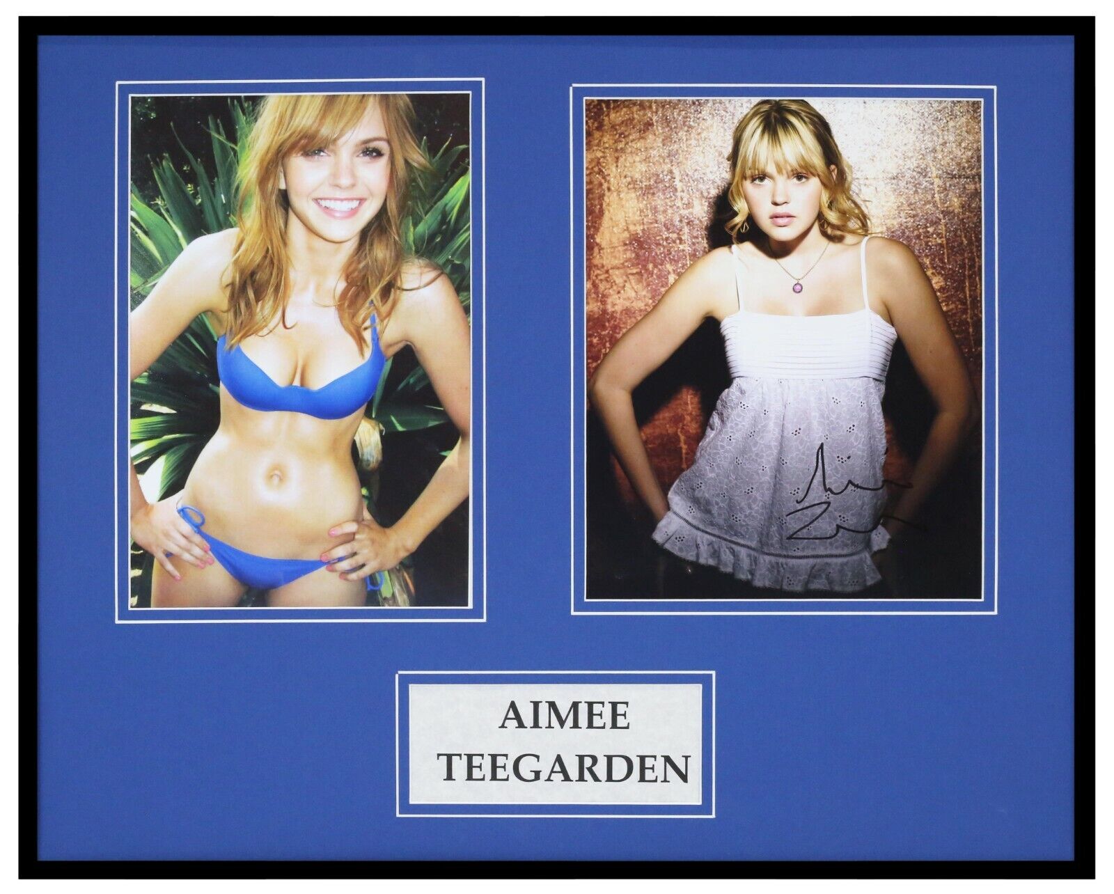 Aimee Teegarden Signed Framed 16x20 Bikini Photo Set AW Friday Night LIghts