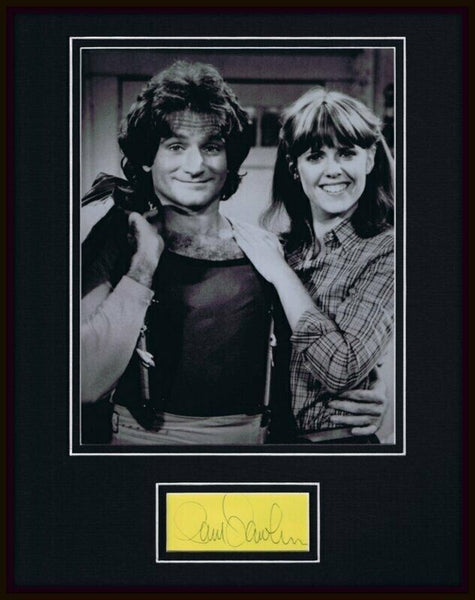 Pam Dawber Signed Framed 11x14 Photo Display JSA Mork & Mindy w/ Robin Williams