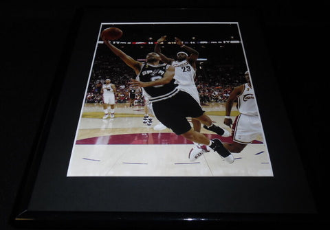 Tony Parker vs Lebron James Framed 11x14 Photo Display Spurs Cavs