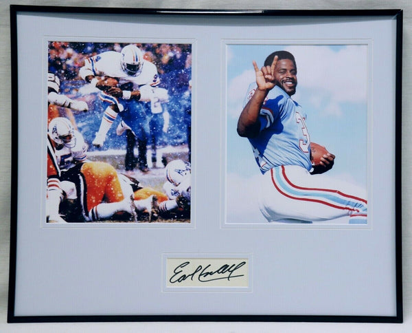 Earl Campbell Signed Framed 16x20 Photo Set Oilers Texas