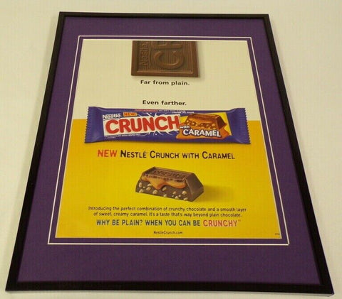 2003 Nestle Crunch Caramel Bar Framed 11x14 ORIGINAL Vintage Advertisement 