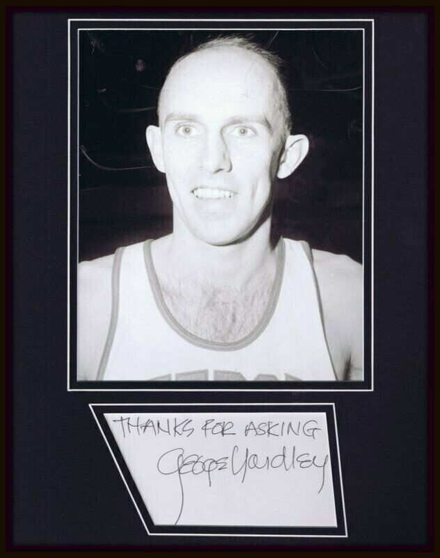 George Yardley Signed Framed 11x14 Photo Display JSA Pistons Stanford