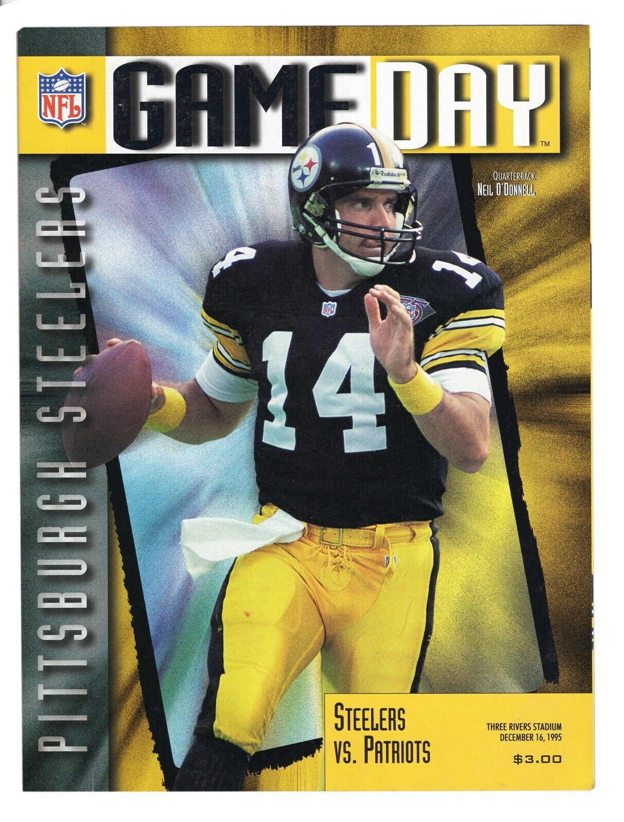 VINTAGE Dec 16 1995 Patriots @ Pittsburgh Steelers Program Curtis Martin 120 Yds