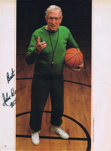 John Wooden Signed Vintage Magazine Photo UCLA