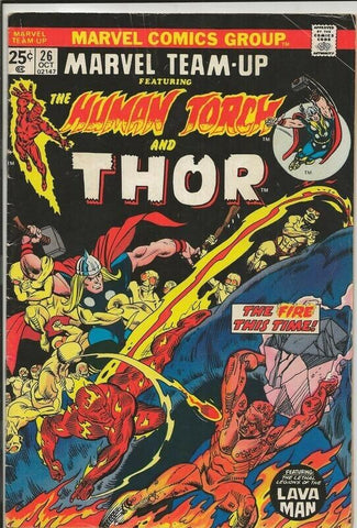 Marvel Team-Up #26 VINTAGE 1974 Marvel Comics Human Torch Thor