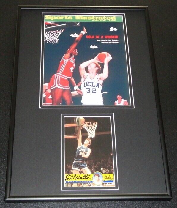 Bill Walton Signed Framed 12x18 Photo Set UCLA Trailblazers Celtics