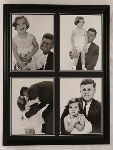 John F Kennedy & Caroline Framed 18x24 Photo Collage JFK