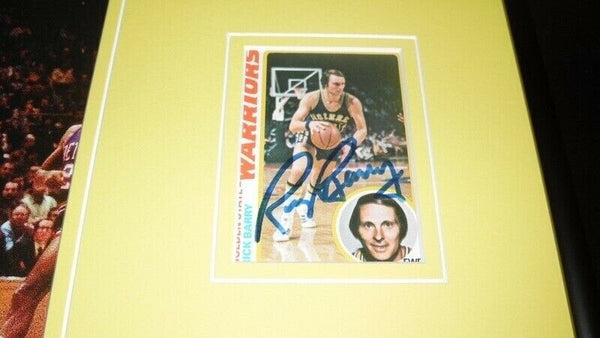 Rick Barry Signed Framed 12x18 Photo Display JSA Warriors Miami