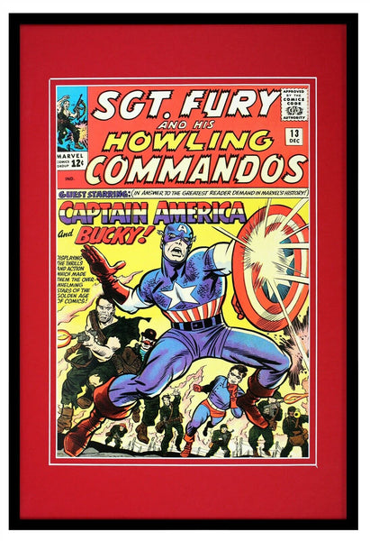 Sgt Fury #13 Captain America Marvel Framed 12x18 Official Repro Cover Display