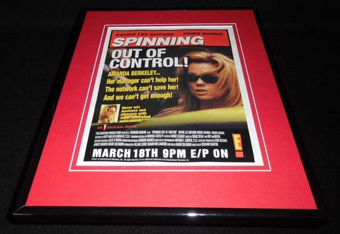 Spinning Out of Control 2001 Framed 11x14 Advertisement Kathie Lee Gifford