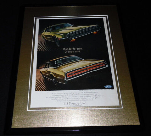 1968 Ford Thunderbird 11x14 Framed ORIGINAL Vintage Advertisement 