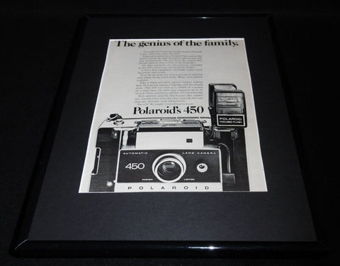 1971 Polaroid 450 Camera 11x14 Framed ORIGINAL Vintage Advertisement