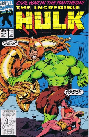 Incredible Hulk #405 ORIGINAL Vintage 1993 Marvel Comics Ajax