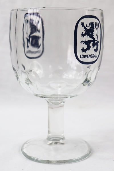 VINTAGE Lowenbrau Thick Beer Glass