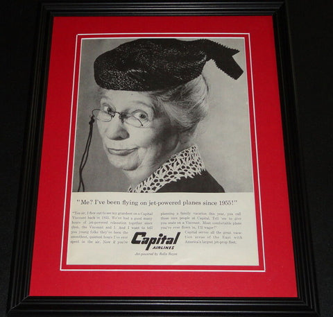 1959 Capital Airlines 11x14 Framed ORIGINAL Vintage Advertisement B