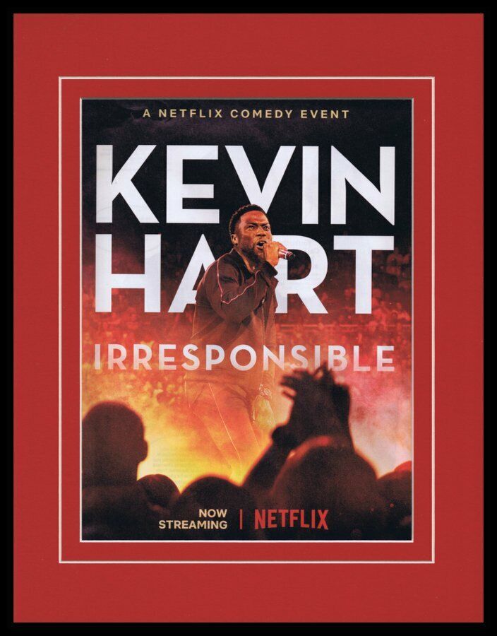 Kevin Hart Irresponsible 2019 Netflix Framed 11x14 ORIGINAL Advertisement