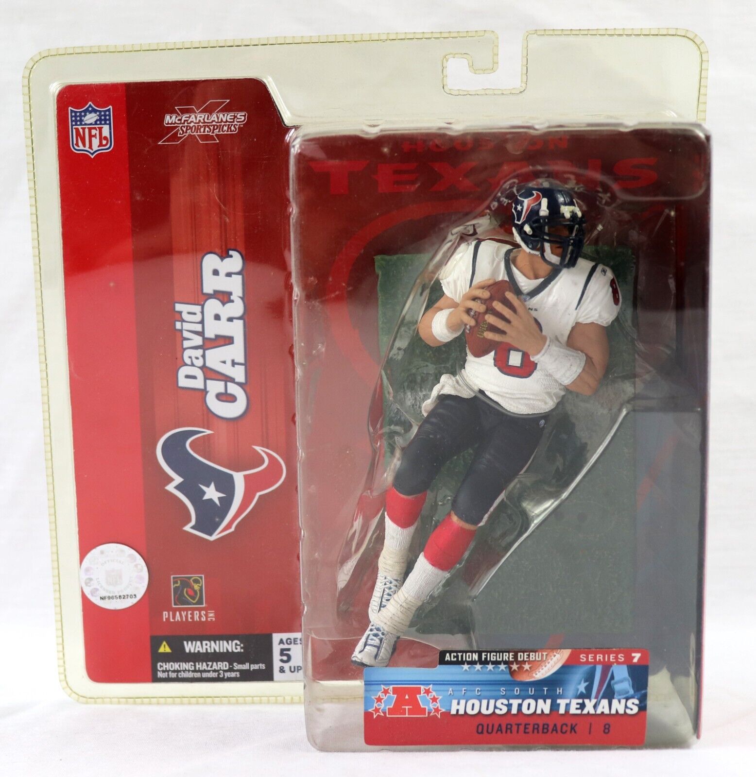 VINTAGE SEALED 2003 McFarlane Series 5 David Carr Action Figure Texans