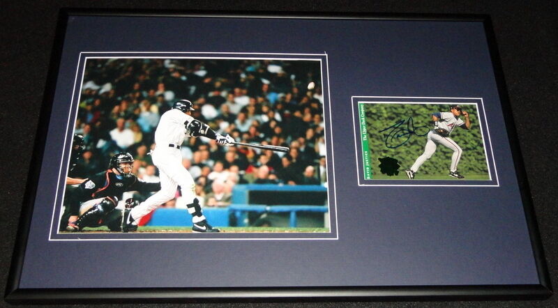 Dave David Justice Signed Framed 12x18 Photo Display Yankees Braves