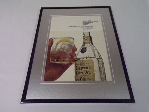 1966 Seagram's Gin Framed 11x14 ORIGINAL Vintage Advertisement