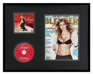 Fergie 16x20 Framed Black Eyed Peas CD & 2007 Blender Magazine Cover Display