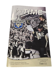 Apr 14 2010 Senators @ Penguins Game 1 Playoff Program Evgeni Malkin 2 Goals