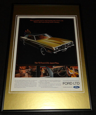 1972 Ford LTD Framed 12x18 ORIGINAL Advertisement 