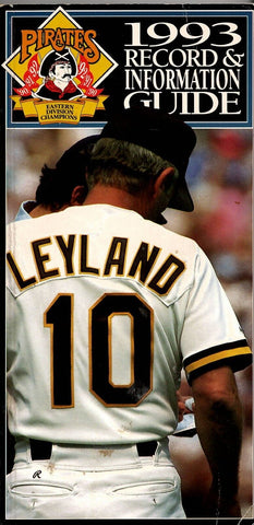 ORIGINAL Vintage 1993 Pittsburgh Pirates Media Guide Jim Leyland